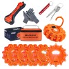 DK 6-Pack LED Road Flare Car Emergency Kit Magnetic Base