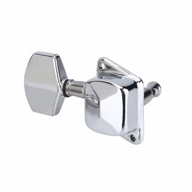 Dilwe Guitar Mechanics, Pack of 6 Tuning Pegs, 6 Pieces Threaded Sockets, 12 Screws for Electric Acoustic Guitar, Sportinggoods Accessories for Acoustic Guitars, Sportinggoods Accessories for Acoustic