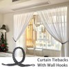 2 Pack Curtain Tie Backs, Grey Tie Backs for Curtains,