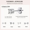 VEEDOFA Silver Stud Earrings for Women, Hypoallergenic 925 Sterling Sliver