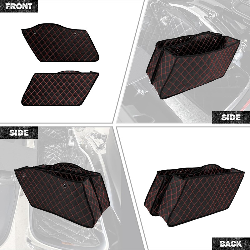 HDBUBALUS Stretched Saddlebag Liners Inserts Compatible with Harley Extended Bag