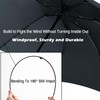 ACEIken Umbrella Reverse Close Folding Windproof Travel Umbrella - Compact