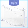 Plastic Food Storage 2 Pack Clear Container Bin with Handles
