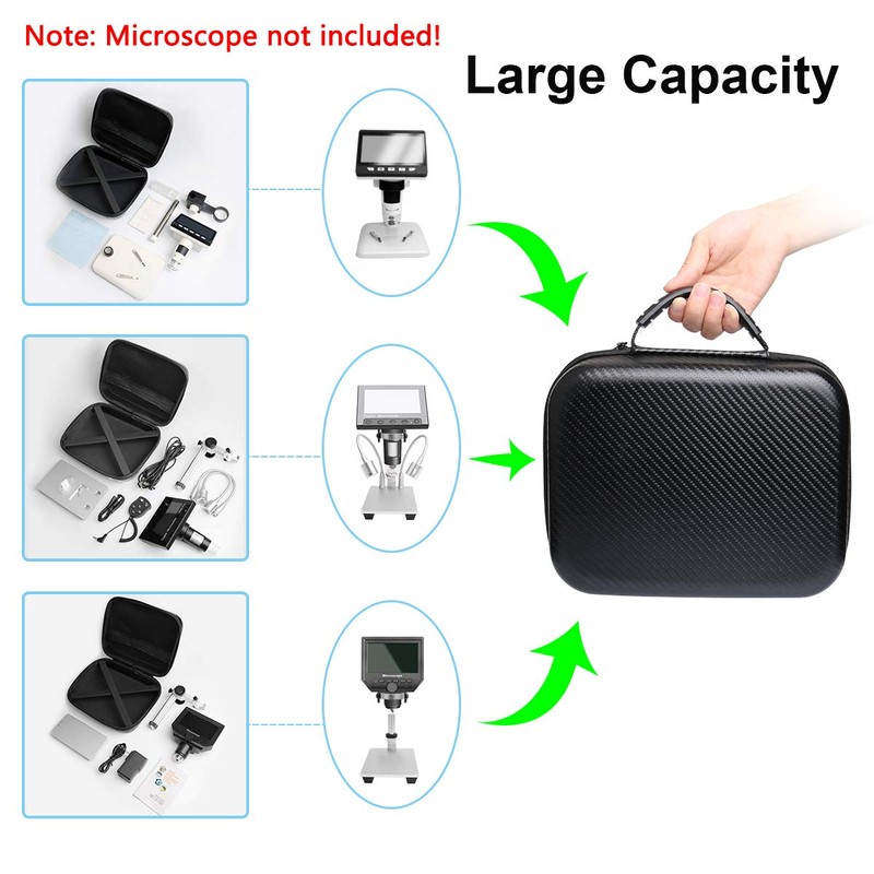 Bysameyee Original LCD Digital Microscope Carrying Case, Ultra Big Size