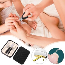 Fingernail Cutter | Slanted Cutter with File and Spoon,Wide Jaw Anti-Splash Manicure Tool for Home Pedicure Salon Professional Grooming Travel