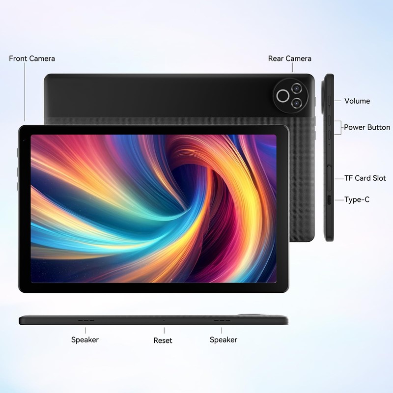 Tablet 10 Inch Android 15 OS GMS Certified Tablets PC