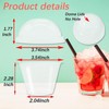 50 Pcs 6 oz Clear Plastic Cups with Dome Lids,Transparent