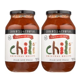 Texas Two Step Mix Chili Original Recipe 2 Glass Jars 33 oz. (936g) each. By: Cookwell & Company