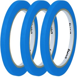 DOAY 3 Pack Blue Painters Tape - Masking Tape 0.25 Inch Wide - Multi-Surface, Smart Adhesion, Indoor & Outdoor - 270FT Total - Paint Tape for DIY, Labeling, Art, Car, General Purpose (#3910)