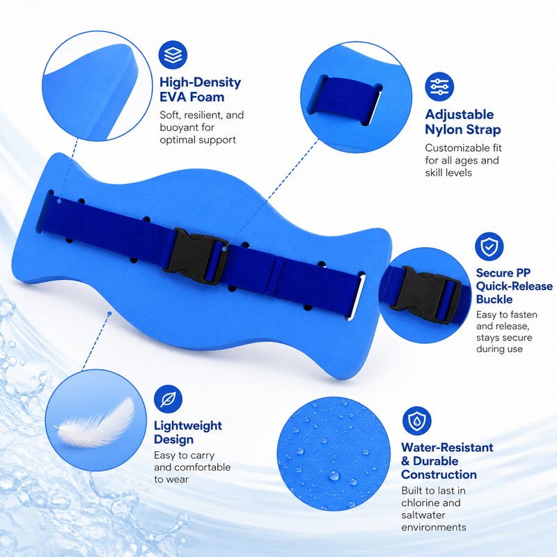 Adjustable Swim Back Float Belt for Training – EVA Buoyancy