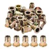 sourcing map 60Pcs Half Hex Body Flange Rivet Nuts, M6