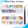 CRASPIRE 2 Boxes Natural Ocean Nail Art Charms Kit 3D