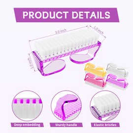 SQULIGT SQULIGT Nail Brushes for Cleaning Fingernails, Handle Grip Nail Scrubber Brush, Manicure Tools Scrub Brushes Kit, Toenail Brush To Clean Under Nails Pedicure Foot Small Brush Women Men (8 Pack)