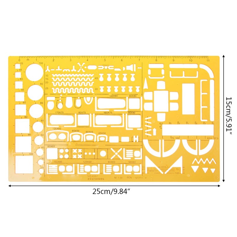 DIIOOMIEEU 1:50 Tailor Scale Math Architecture Engineer Ruler Drawing Drafting