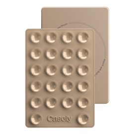Casely Grippy | Tan Brown Silicone Suction Phone Mount Compatible with MagSafe