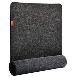 Felt Table Runner, Table Runner, 30 cm x 100 cm, Table Runner, Place Mats, Table Coasters, Heat Resistant, Non-Slip Place Mat, Dark Grey