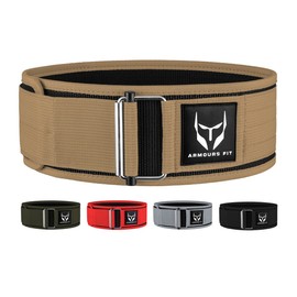 ARMOURS Weight Lifting Belts - Quick Self Locking 4" Premium Quality Weightlifting Belt with Padded Back Support for Men Women Gym Workout Fitness crosfit Training