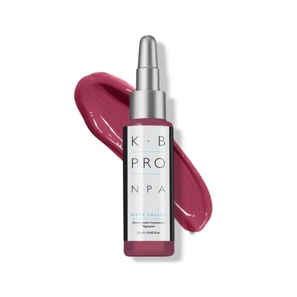 K.B Pro Microblading PMU Lip Pigments, Long Lasting Results, Harmonious Fade, True to Colour Heal, Varying Titanium Levels Create Light to Full Coverage, Napa Valley- Beautiful Blends, 12 ml