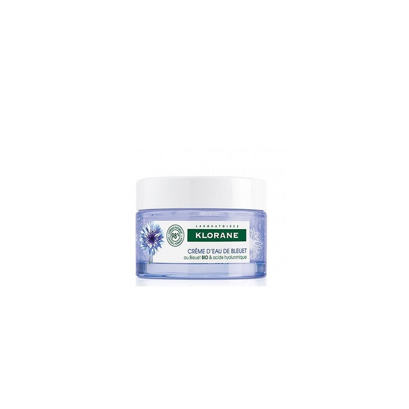 Klorane Cornflower Water Cream with Organic Cornflower & Hyaluronic Acid,