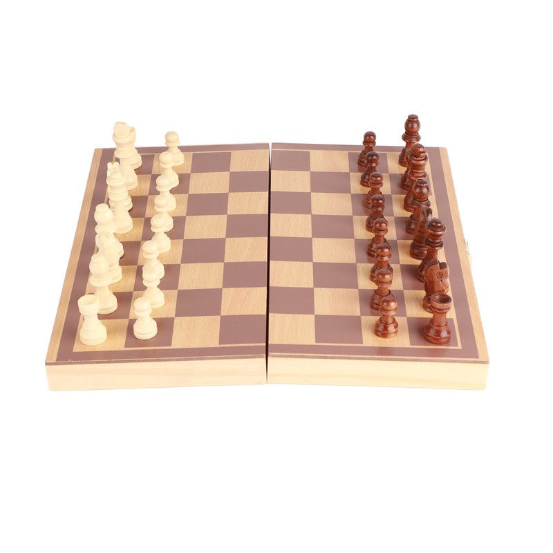 Folding Wooden Chess Professional Handcrafted Educational Chess with Folding Board