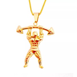 GY Dije Collar Gym Musculo Fitness Pesas Mancuernas Gimnasio