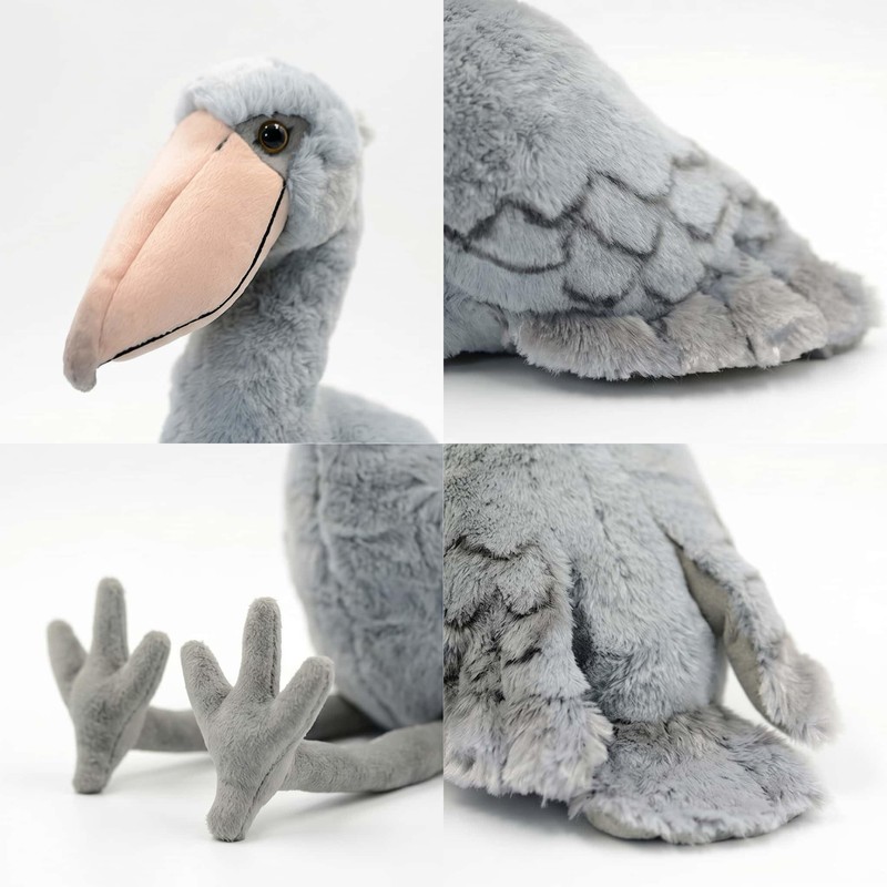 Shoebill Stork Plush Toy Lifelike Shoebill Bird Stuffed Animal with