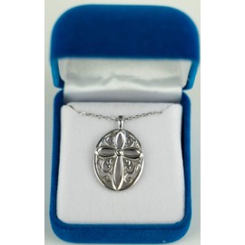 Logos Trading Post Jewelry - Sterling Silver Encircled Cross Pendant With 18" Sterling Silver Chain, Christian, Religious, Faith Necklace for Women