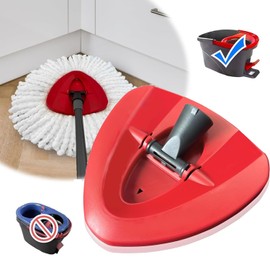 Norhogo Red Spin Mop Replacement Base Head for Viledas Mop, Suitable for O-Cedar rotary mop base parts mop head accessories plastic disc triangular disc, 15.5 * 16 * 5cm