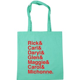 Hippowarehouse Rick & Carl & Daryl & Glen & Maggie & Carol & Michonne Tote Shopping Gym Beach Bag 42cm x38cm, 10 litres