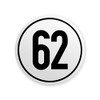 Speed Sign 62 km/h on Magnetic Film for Germany Truck