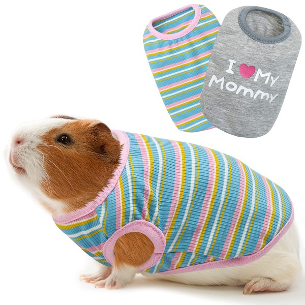 ALUZAEMO Guinea Pig Clothes - 2 Pack Cute Small Animal