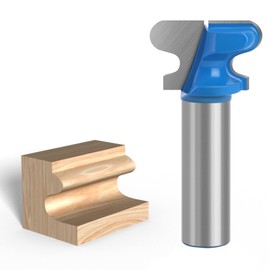 LEPEVNEY End Milling Cutter Bit Finger Pull Bit Router Bit Drawer Pull 1/2" Shank Stool Molding Cutter 1-1/8" Cutting Dia, Pack of 1, Blue or Black