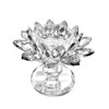 Xisakaca Crystal Lotus Flower Candle Holder, Votive Tealight Candlestick Stand