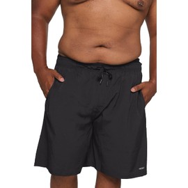 HOdo Mens Big and Tall Swim Trunks 11 inch with Mesh Liner Black 5XL