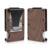 MADERICO Men's Wooden Wallet Minimalist Elegant Metal Clip Credit Card