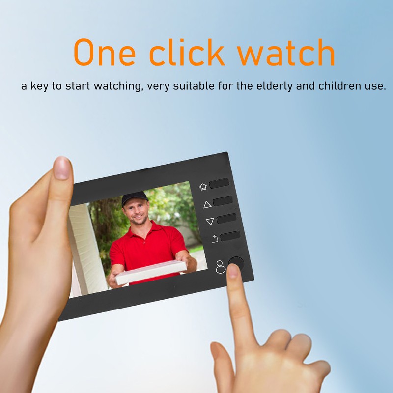 720P Peephole Viewer Door Camera 4.3 Inch Screen 145 Wide