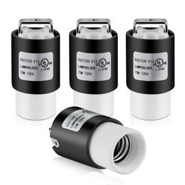 E12 Socket,Ceramic Candelabra Socket E12 Bulb Lamp Holder, Screw Fixing Incandescent LED Light Bulb Holder