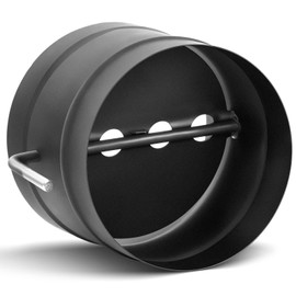 Gisafai 6 Inch Stove Pipe Damper Cast Iron Damper Enhance The Energy Efficiency of Your Heating System, Reduces Heat Loss and Prevents Cold Drafts from Infiltrating Your Living Space
