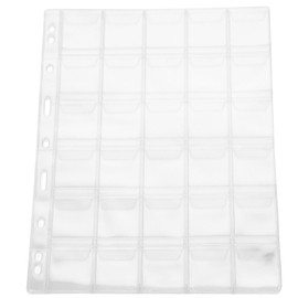 DIYEAH 10 Hojas Transparentes Para Colección De Monedas Protector De Carpeta Para Recolección De Monedas Fundas Para Inserciones De Monedas De 30 Bolsillos Colector De Sellos De 9