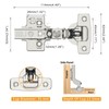 Chibery 10 Pack Frameless Inset Soft Close Concealed European Hinges,