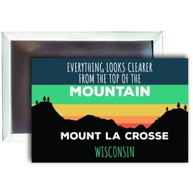 Mount La Crosse Wisconsin 2 x 3 - Inch Ski Top of The Mountain Fridge Magnet