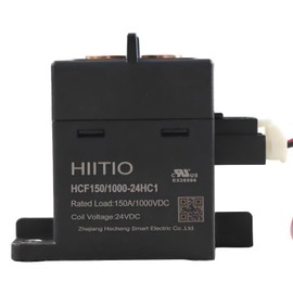 HIITIO High Voltage DC Relays Contactors Ceramic, 150A 450Vdc-1000Vdc High Voltage DC Relay Contactors, ESS, EV Charging, EV/HEV, PV/Solar Power, Wind Power, UL Listed