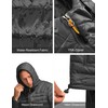HARD LAND Men's Down Jacket Packable,Water Resistant 5 Pockets Hooded