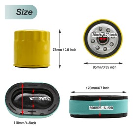 laffoonparts 32-083-09-S Air Filter with Pre Filter Tune Up Kit Replacement for Kohler KT610 KT620 KT715 KT725 KT730 KT735 KT740 KT745 19HP-26HP Engine Lawn Mower XT1 XT2 Enduro Lawm Mower