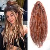 22 Inch Wool Double Ended Dreadlock Extensions,15 Strands DE Ends