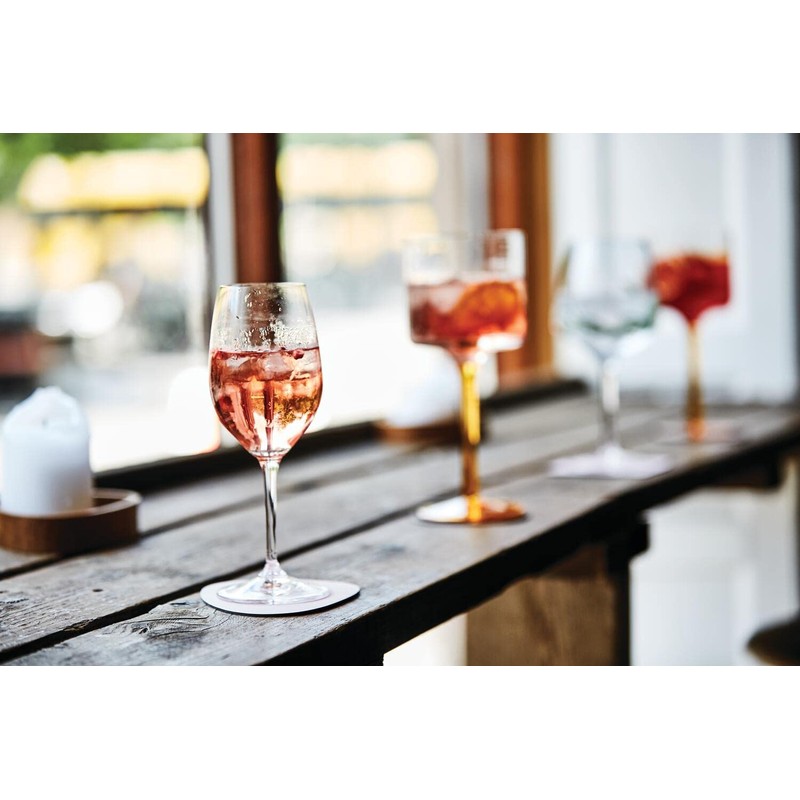 Lind DNA Curve 13cm Leather Metallic Glass Coaster