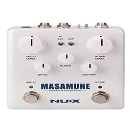 NUX Masamune Boost & Compressor，All-In-One Analog Booster，Dual-function Design, External Footswitch Jack,Pure Analog Signal Path, DC 9V