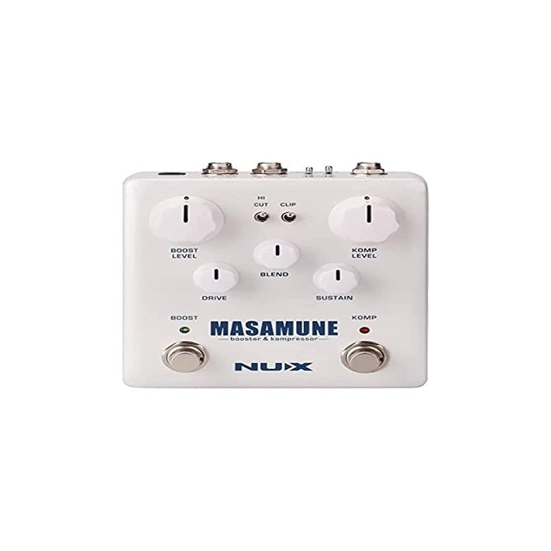 NUX Masamune Boost & Compressor，All-In-One Analog Booster，Dual-function Design, External Footswitch