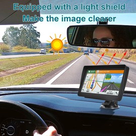 GPS Navigator for Car2025 Latest 7-inch HD Touch Screen Voice Turn Alert Speed Limit Red Light Alert Truck Car GPS Navigation with pre-Installed North American maps and Free Lifetime Updates.