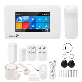 WIFI+GSM+GPRS Alarm 4.3in Full Color Touch Screen Burglar AntiTheft Systerm for Tuya